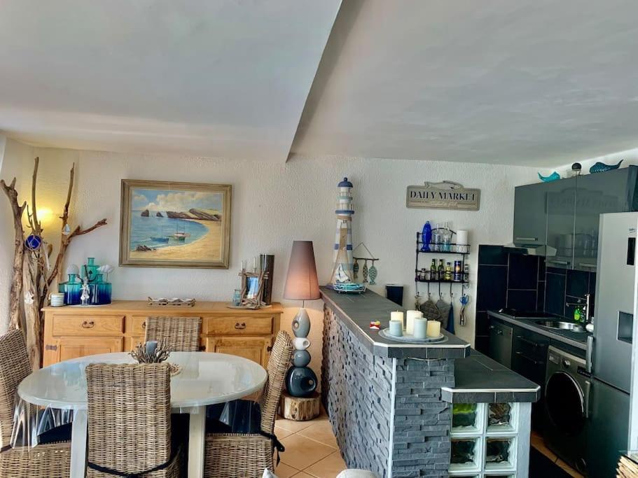 Appartement Vue Mer - Rdc - Parking Prive - Meuble Tourisme 4 Etoiles 아그 외부 사진